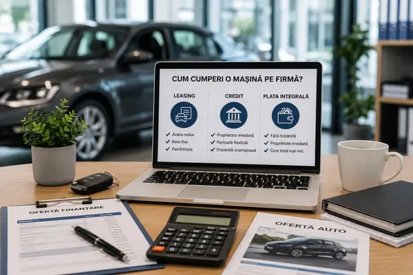 Cum cumperi o mașină pe firmă în 2026. Leasing, credit sau plata integrală